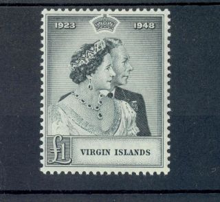 Virgin Islands Kgvi 1949 Rsw £1 Black Sg125 photo