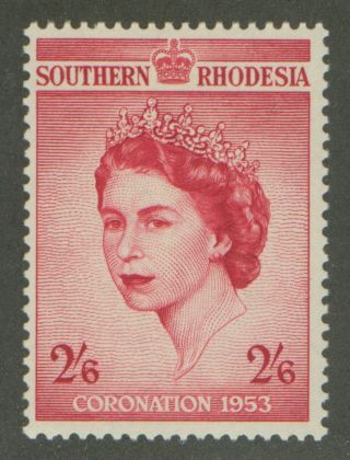 Southern Rhodesia 80,  F - Vf,  Nh Coronation Issue photo