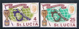 St.  Lucia 1966 World Cup Football Sg 222/3 photo