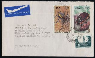 South Africa 571.  690 - 1 On Cover - Insects,  Flowers,  Architecture photo