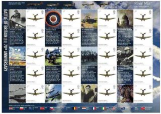 Ls74 Battle Of Britain 2010 Generic Smilers Full Sheet photo