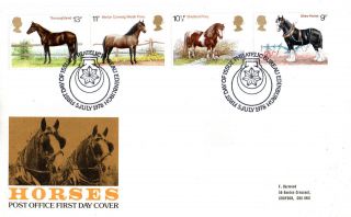 5 July 1978 Shire Horses Post Office First Day Cover Bureau Shs (p) photo