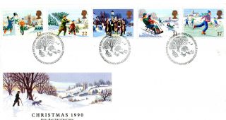13 November 1990 Christmas Royal Mail First Day Cover Bethlehem Shs (u) photo