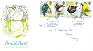 16 January 1980 British Birds Post Office First Day Cover Hastings E Sussex Fdi photo