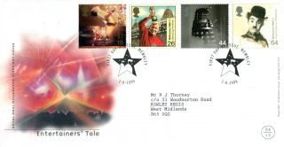 1 June 1999 Entertainers Tale Royal Mail First Day Cover Wembley Star Shs photo