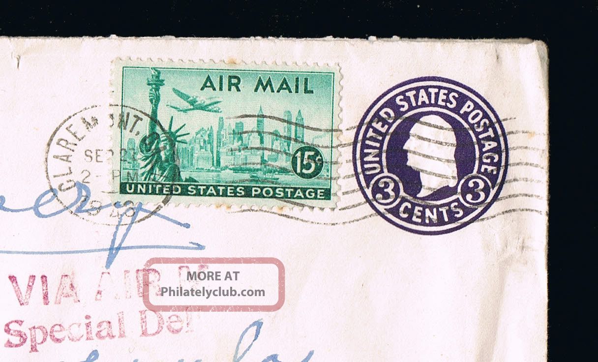U438 Envelope With C35 Air Mail Stamp For Special Delivery