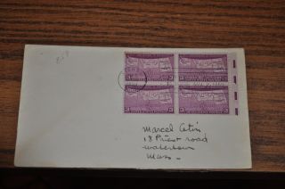 November 2,  1939 First Day Cover Of Statehood South Dakota.  03 Stamp Block photo