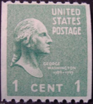 Stamp Us Cat.  848,  1c George Washington,  Presidential Series,  (1939),  M/nh/og photo