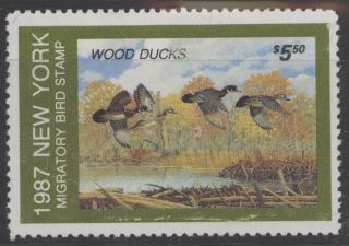 1987 York State Duck Stamp, ,  No Gum photo
