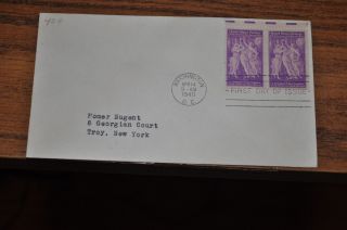 April 14,  1940 First Day Cover Of Pan American Union.  03 Stamp 2 Stamp Block photo