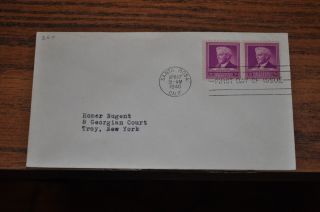 April 17,  1940 First Day Cover Of Luther Burbank.  03 Stamp 2 Stamp Block photo