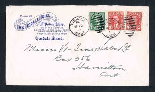 1940 Cover From The Tisdale Hotel In Tisdale Saskatchewan With Sample Room photo