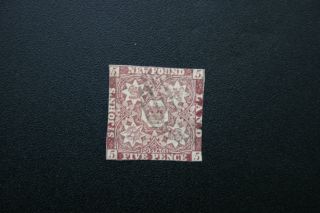 Foundland 12a A1 1860 5p Stamp photo