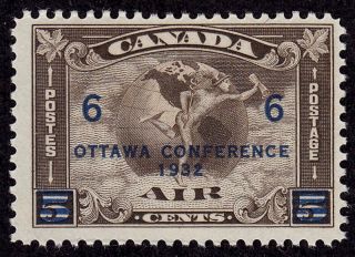 Canada Scott C4 Stamp - Lightly Hinged - Early Canada Airmail Stamp photo