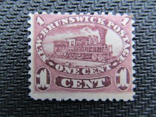 1860 Brunswick 1 Cent Mng Stamp,  6a,  Cv $70.  00 photo