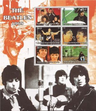 Congo - 2004 The Beatles 1965 - 6 Stamp Deluxe Sheet - 3a - 417 photo