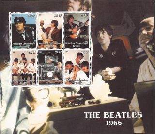 Congo - 2004 The Beatles 1966 - 6 Stamp Deluxe Sheet - 3a - 418 photo