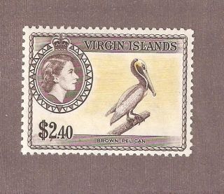 British Virgin Islands 1956 Scott 126 Brown Pelican Vf Mlh Cv $76 photo