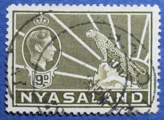 1938 Nyasaland 9d Scott 61 S.  G.  137  Cs08906 photo