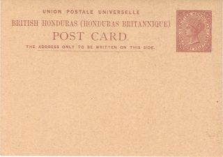 British Honduras Postal Card Victoria 1 1/2 Penny photo