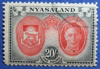 1945 Nyasaland 20s Scott 81 S.  G.  157  Cs08935 photo