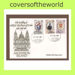 Ascension 1981 Royal Wedding First Day Cover photo