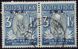 Sw Africa - S Africa In 1935 3d + 1.  1/2d Voortrekker Memorial Fund Sg 95 Us photo