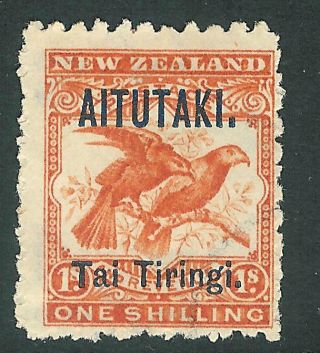 Cook Islands Aitutaki 1903 Orange - Red 1/ - Sg7b No Gum photo