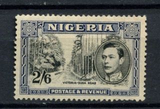 Nigeria 1938 - 51 Kgvi Sg 58ab 2s6d Black And Deep Blue Mh A54160 photo