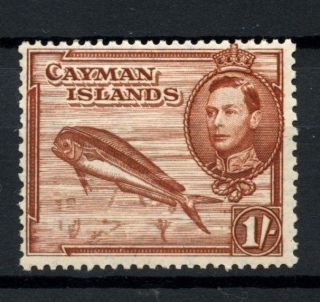 Cayman Islands 1938 - 48 Kgvi Sg 123,  1s Red - Brown P13x11.  5 Mh A53831 photo
