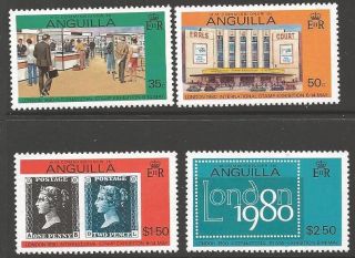 Anguilla Sg384/7 1980 Stamp Exhibition photo