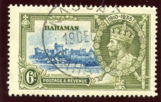 Bahamas 1935 Kgv Silver Jubilee 6d.  Sg 143.  Sc 94. photo