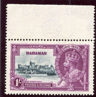 Bahamas 1935 Kgv Silver Jubilee 1s Slate & Purple.  Sg 144.  Sc 95. photo
