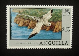 Anguilla Qeii $10 Stamp C1977 Red - Billed Tropic Bird,  Unmounted A860 photo