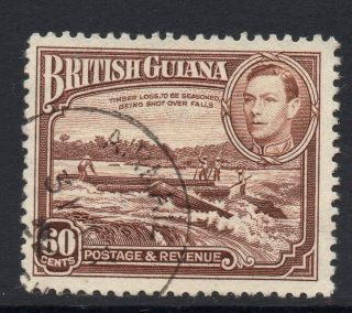 British Guiana Sg315 1938 60c Red - Brown Fine photo