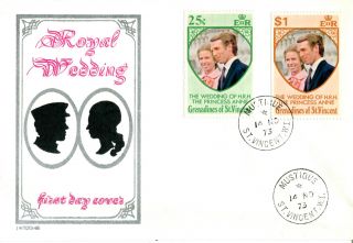 St Vincent Grenadines 14 November 1973 Royal Wedding First Day Cover photo