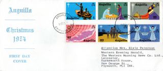 Anguilla 11 December 1974 Christmas Official First Day Cover Fdi (t) photo