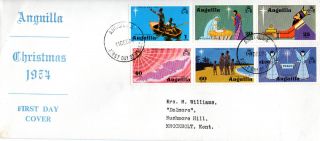 Anguilla 11 December 1974 Christmas Official First Day Cover Fdi photo
