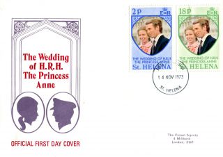St Helena 1973 Royal Wedding First Day Cover photo