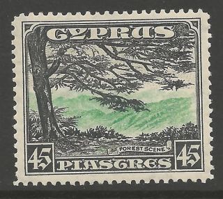 Cyprus Sg143 1934 45pi Green & Black Mtd photo