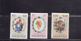 Mauritius 1981 Royal Wedding Scott 520 - 22 photo