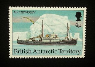 British Antarctic Territory Qeii 4p Stamp C1993 Mv Trepassey,  Ship,  Um,  A910 photo