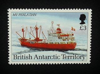 British Antarctic Territory Qeii £3 Stamp C1993 Mv Perla Dan,  Ship,  Um,  A913 photo