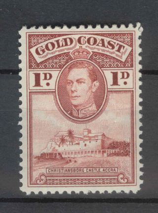 Gold Coast Kgvi 1938 1d Red - Brown Sg121 Line Perf 12 photo