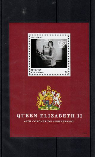 St Vincent & Grenadines 2013 Coronation Queen Elizabeth Ii 60th Anniv 1v S/s photo