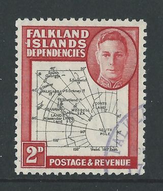 1946 Falkland Is Deps Sg G3aa 2d Map With Gap In 80th Parallel & Extra Island photo