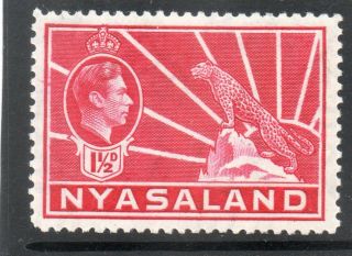 Nyasaland Gv1 1938 1.  1/2d Carmine Sg 132 H. photo