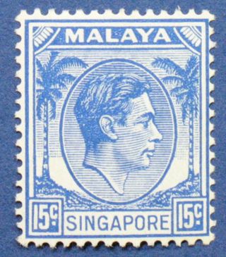 1948 Singapore 15c Scott 11 S.  G.  8 Cs00644 photo