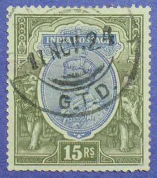 1913 India 15r Scott 97 S.  G.  190 Cs00828 photo