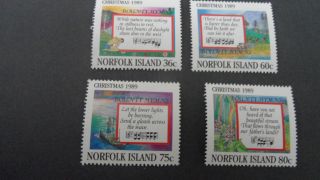 Norfolk Island 1989 Sg 470 - 473 Christmas photo